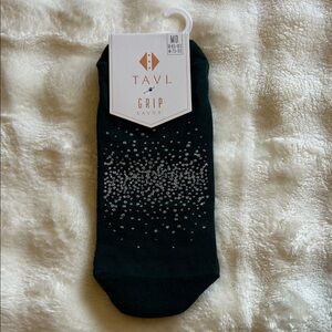 Grip Savvy Hunter Green Pilates Socks